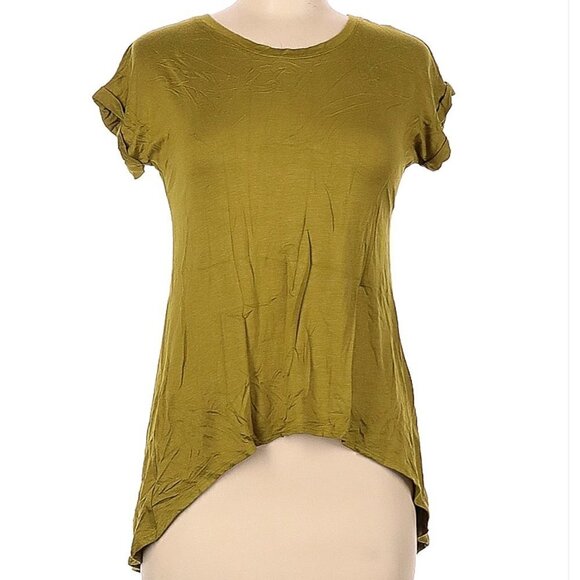 Sweet Pea for NYC Stacy Frati T-Shirt Chartreuse Green Split Back - Picture 1 of 11